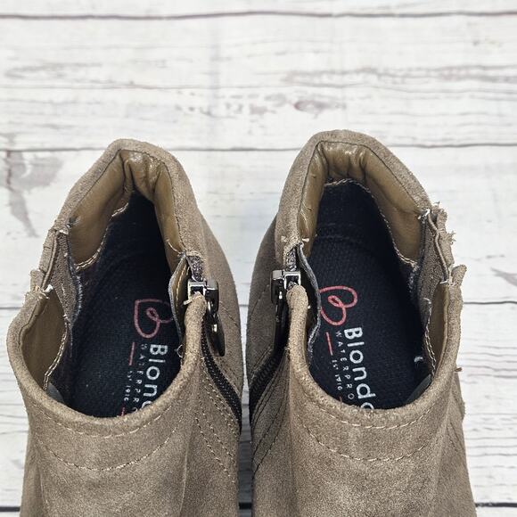 BLONDO BROWN SUEDE LEATHER WATERPROOF ANKLE BOOTS WOMEN SIZE 6.5 M - Picture 6 of 7